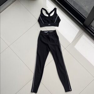 ALO Yoga Black and White Activewear Set